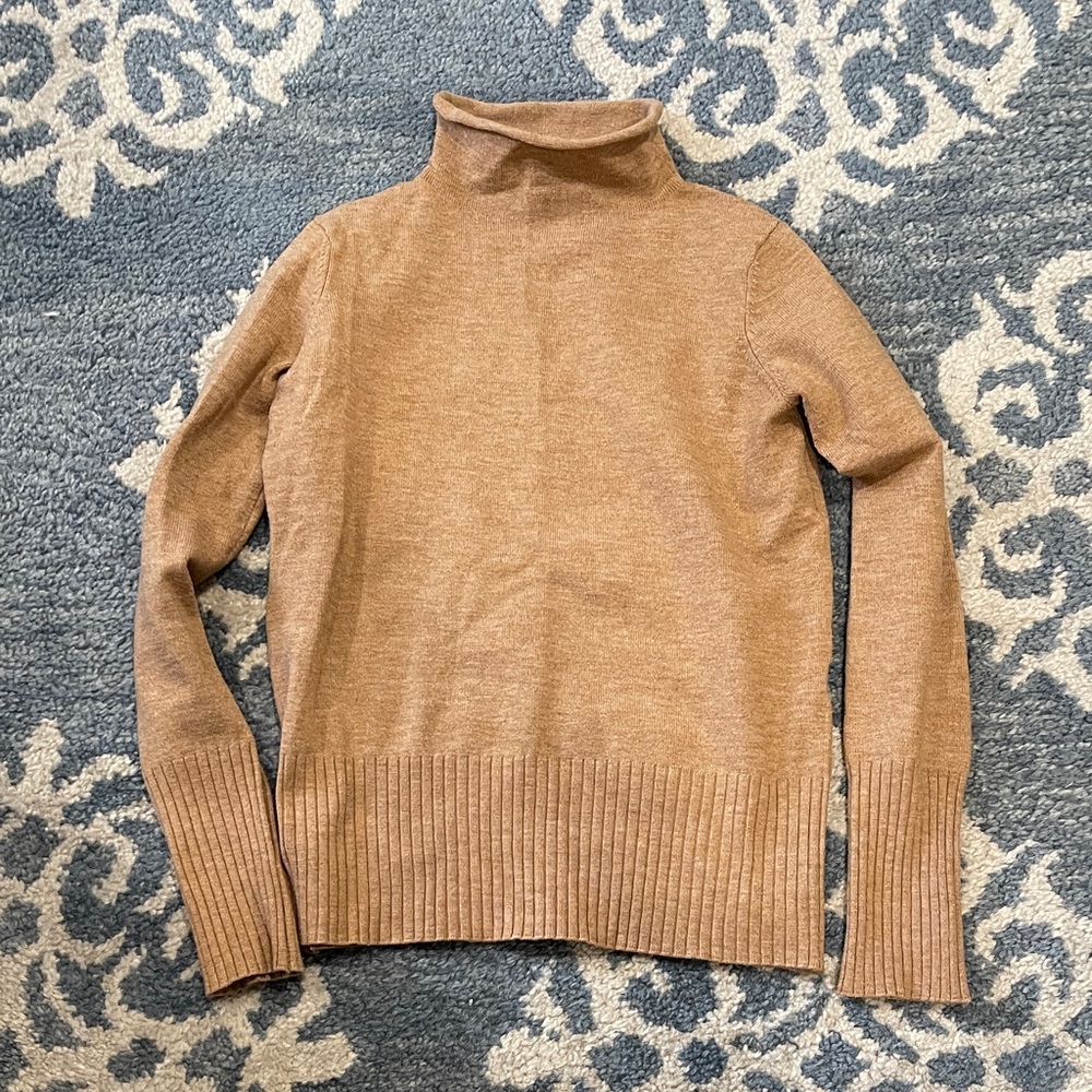 French Connection Camel Turtleneck Sweater